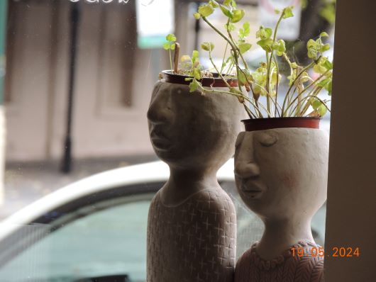 Pots in Cycling Cafe